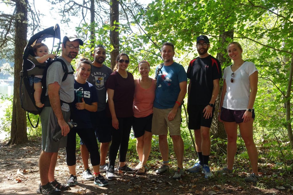 The team & their families on their 1st annual clinic retreat